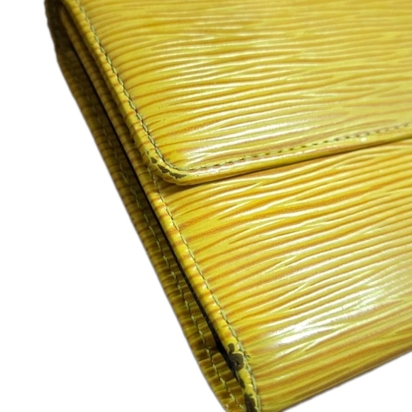 Louis Vuitton Yellow Epi Portefeuille Tresor Leather Trifold Wallet ( GREAT COND - Picture 7 of 14